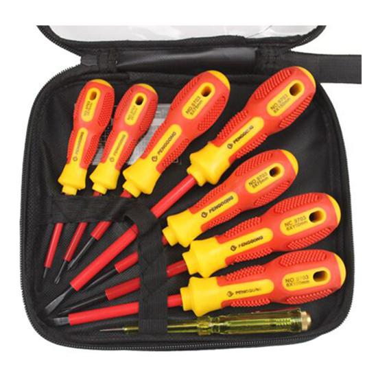 

6/7/8 шт., комплект отверток для электриков высокого напряжения, 1000 В, с прорезями и крестовой изоляцией