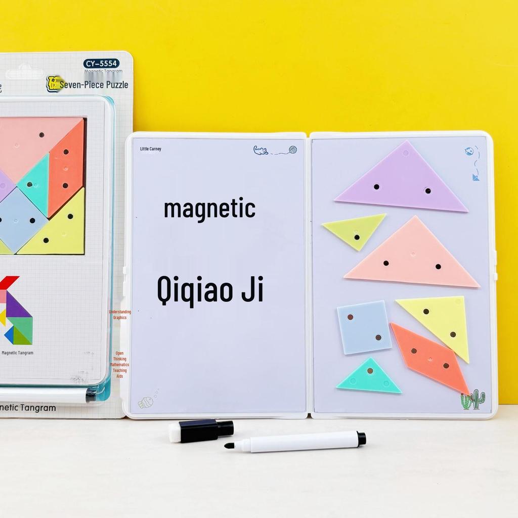 Magnetic Tangram Puzzle for Kids: First Grade Math Teaching Aid
