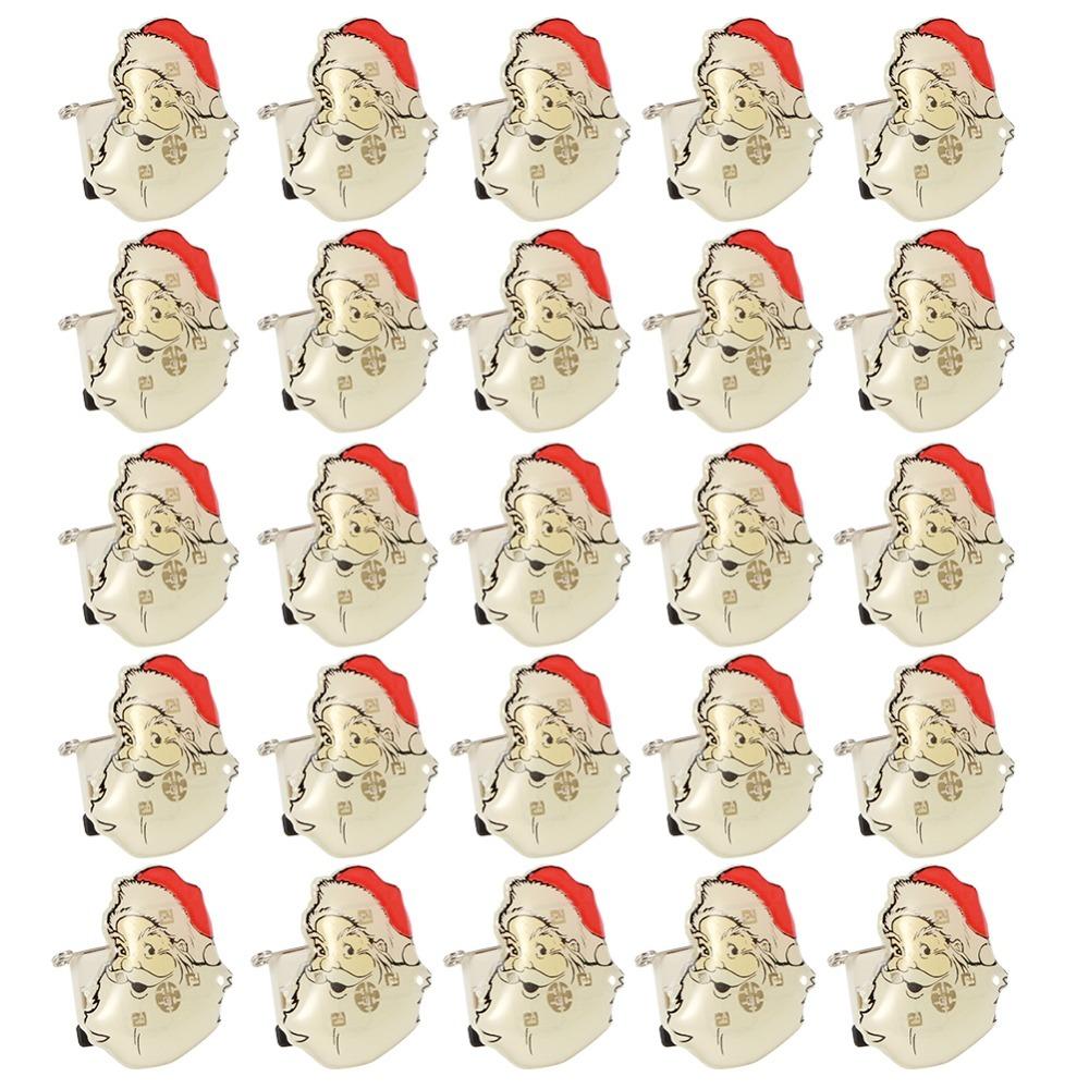 25pcs LED Light Up LED Luminous Brooch Luminous Design Christmas Badge Pin Gift Giving