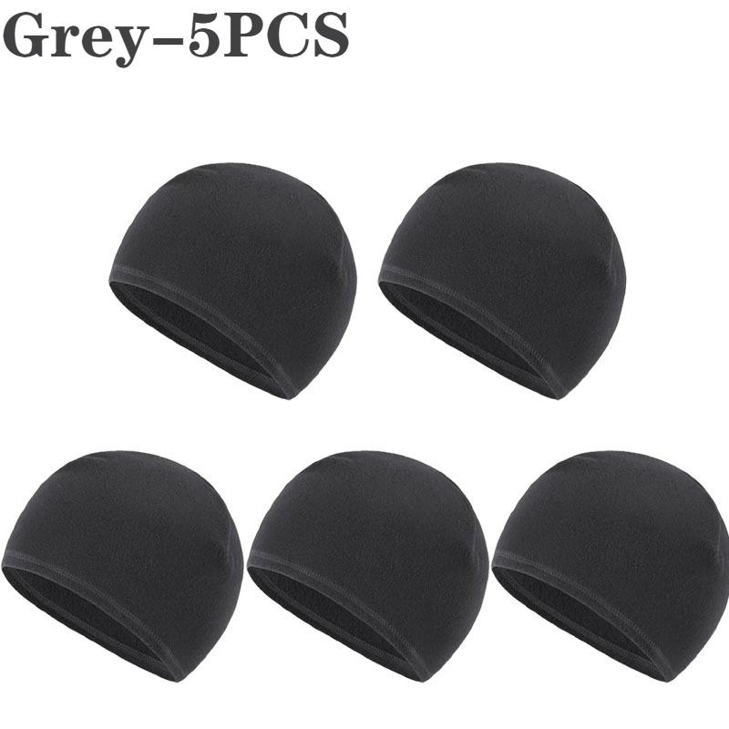 1-5PCS Unisex Winter Skull Cap Soft Polar Fleece Beanie Thick Warm Windproof Ski Hat Outdoor Cap Suitable for Both Men and Women