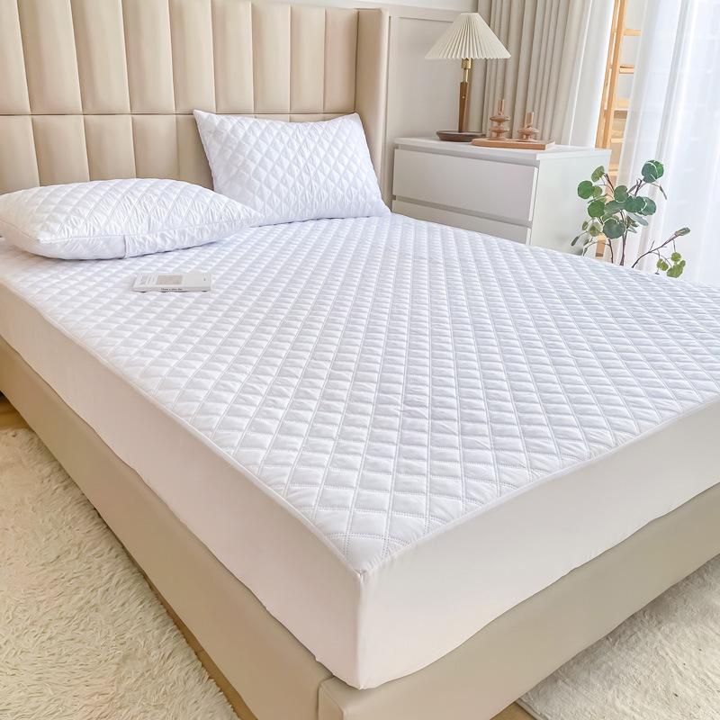 Solid Color Quilted Waterproof Bed Sheet - Thick Brushed Simmons Protective Cover for Home Use