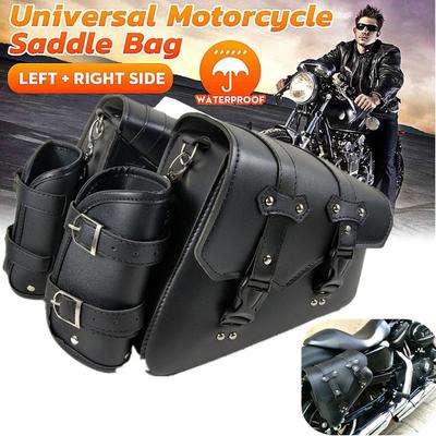 Motorrad-Seitentasche, Hängetaschen, Werkzeugtasche mit Wasserflaschentasche, Motorrad-Schwingentasche für Harley