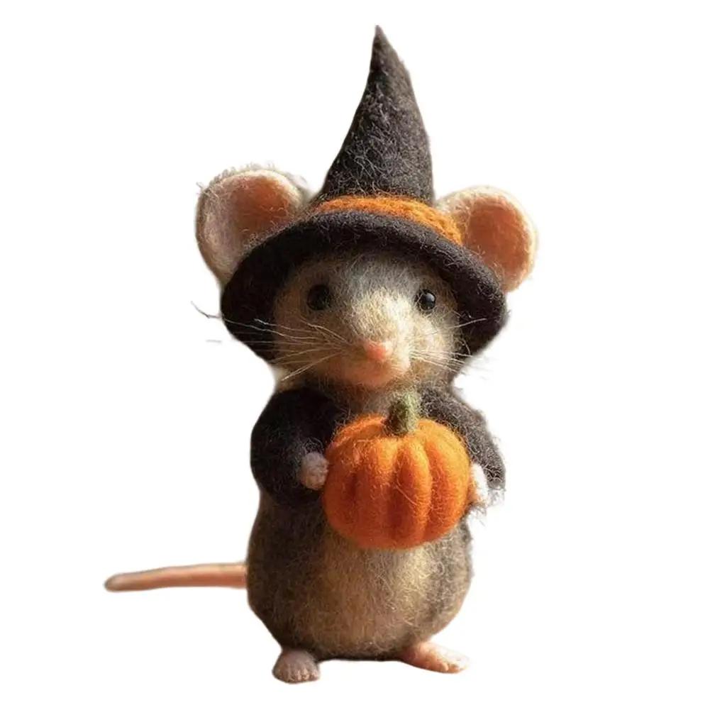 Halloween Decoration 2025 Halloween Mouse, Needle Felted Miniature Needle Felted Needle Animal, Felted Mouse, Party Z3O3