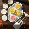 Mid Autumn Festival Round Mooncake Mold DIY 50g Hand Press Mold Fondant Cake Decoration Tools Sakura Pattern Stamps