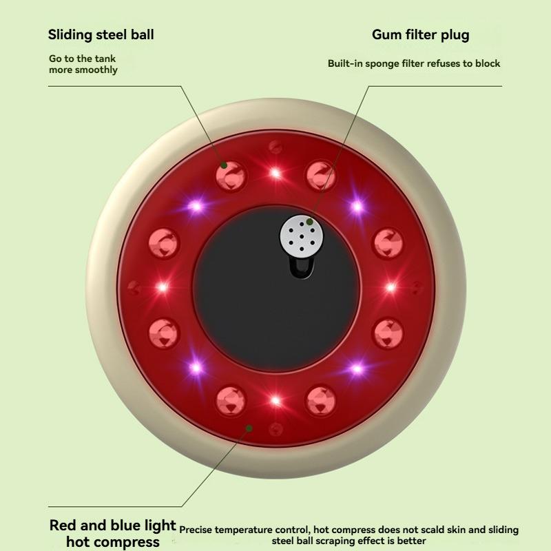 Rechargeable Hot Compress Abdominal Massager Negative Pressure Hot Compress Meridian Scraping Cupping Portable Arm and Leg Massa