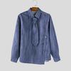 INCERUN Oversiezd Men Casual Lapel Neck Long Sleeve Side Buttons Tie-dyeing Shirts Tops