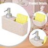 Liquid Soap Dispenser with Sponge Holder Countertop Dish