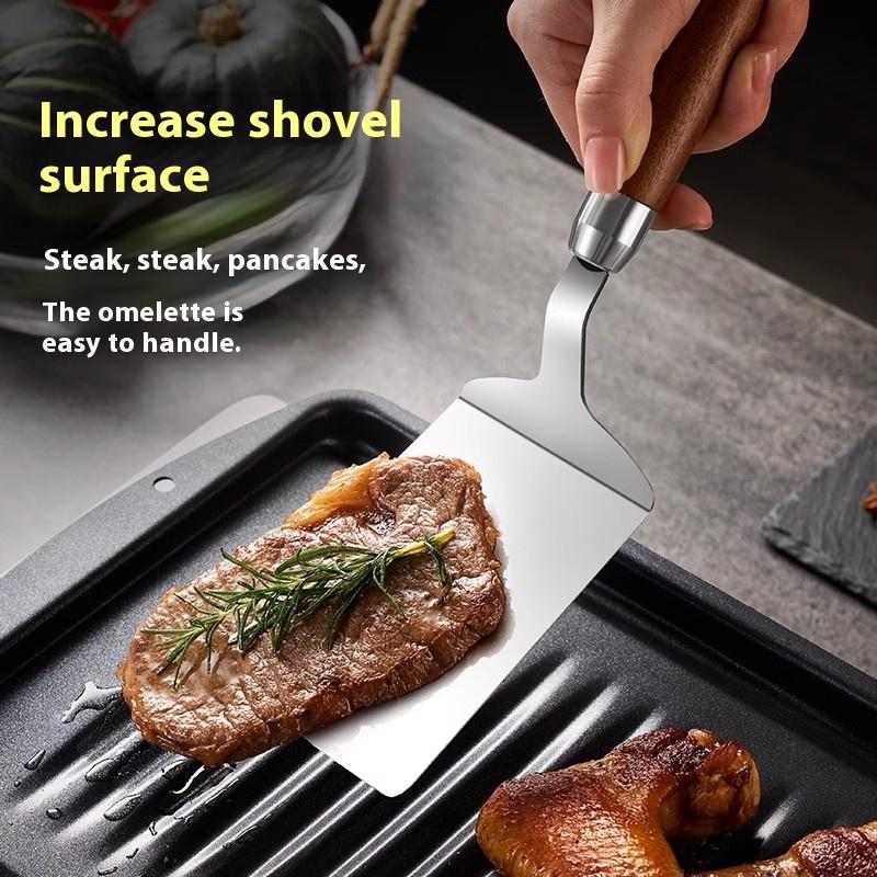 Griddle Accessory Kit Grill Spatula Scraper Flipper Stainless Steel Beef Meat  Flat Top Grill Kitchen Accessories