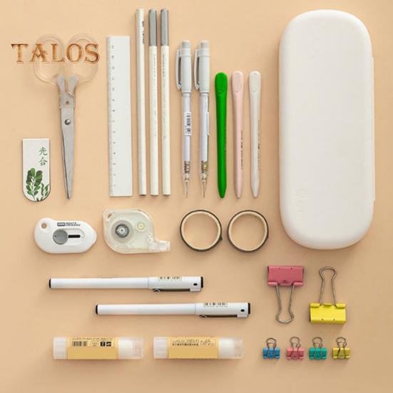 Duża pojemność piórnika z pyłoszczelną pokrywą, dwuwarstwowa konstrukcja, lekki, przenośny piórnik, organizer na przybory szkolne