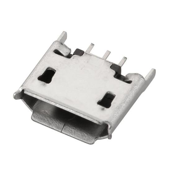 10Pcs Micro USB Type B 180 Degrees DIP 5Pin Female PCB Solder Socket Connector