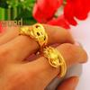 Wedding Dragon & Phoenix Couple Rings - Vietnam Sand Gold, European Coin Gold-Plated Jewelry for Men & Women