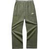 Casual Corduroy Wide-Leg Pants Army Green Unisex 172448503-2