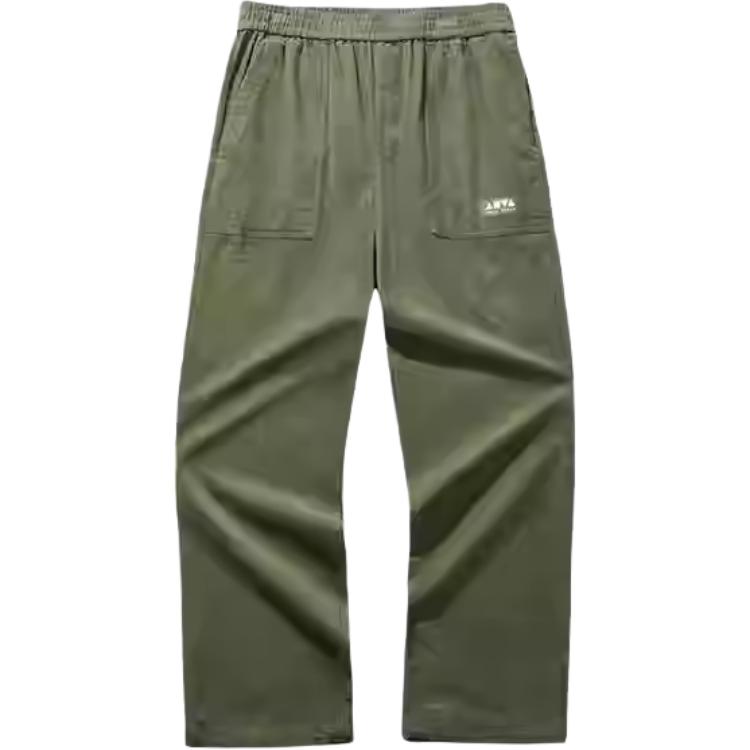 ANTA Casual Corduroy Wide-Leg Pants Army Green Unisex 172448503-2 L
