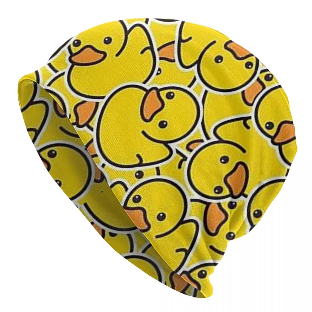 Yellow Classic Rubber Duck Unisex Women Adult Beanies Caps Knitted Bonnet Hat Warm Fashion Autumn Winter Outdoor Skullies Hats