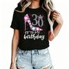30 Crown Single High Heel Women's T-Shirt 100% Cotton Funny Graphic Short Sleeve Tee Novelty Shirt Casual Crew Neck Top S-5Xl
