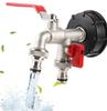 1/2" Doppel-Auslass Außengewinde Wasserhahn S60 IBC Tank Wasserhahn Adapter Gartenbewässerung Wasserversorgung Regelventil Zubehör
