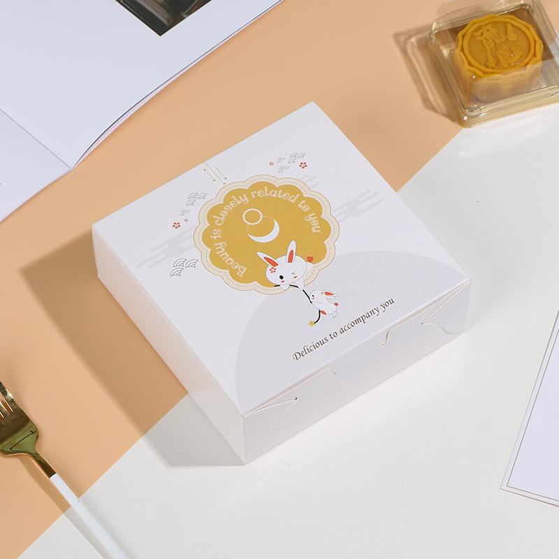 20pcs Square Packaging Boxes Suitable for Egg Yolk Pastries, Egg Tarts, Bread, Puff Pastry Boxes, Home Kitchen Baking, Picnic Packaging Supplies