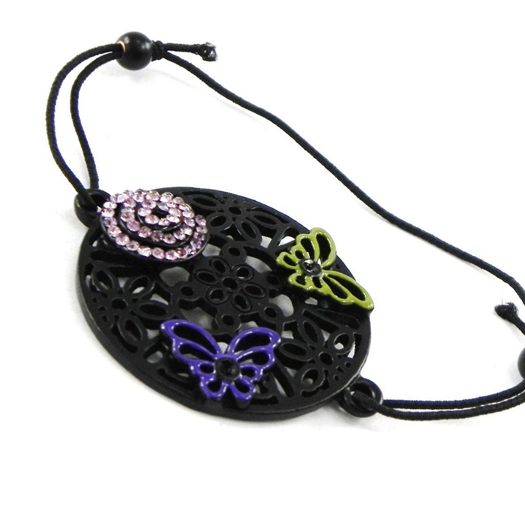 NOA [H8746] - Designer Bracelet 'Carmen' Purple Green