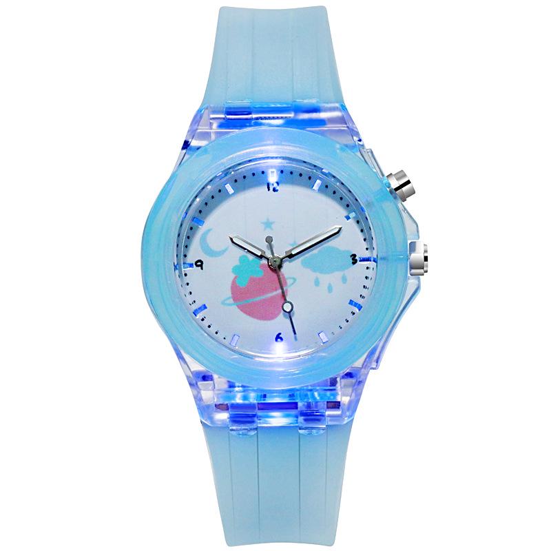 Silicone Durable Children's Quartz Watch with Light, Digital Display