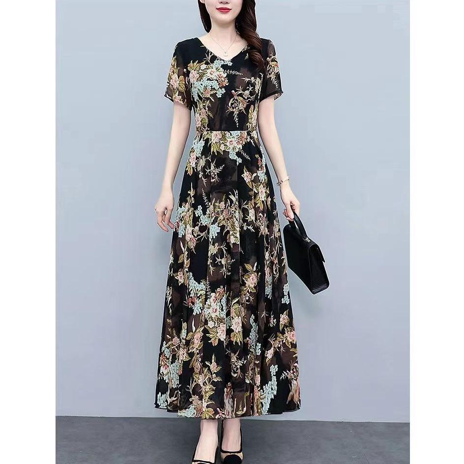 Summer Women's Plus Size Slimming Long Dress
