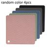 Heat Insulation Silicone Coasters 2/4Pcs Square Non-Slip Heat Resistant Pads for Coffee Table Kitchen Bar Home Use