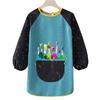 Children's Painting Aprons Waterproof Long Sleeved Cover Kindergarten Art Painting Reverse Dressing Baby Eating Bib Kids Apron