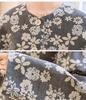 Women's Retro Print Round Neck Short Jacket - Spring 2025 Cotton Linen Design