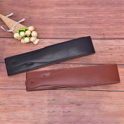 Adjustable Brown Soft Leather Thick Strap Belt For Electric Acoustic Guitar Bass
