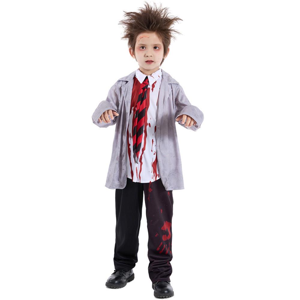 Costume da Bambina Zombie di Halloween con Pizzo e Rete per Bambini