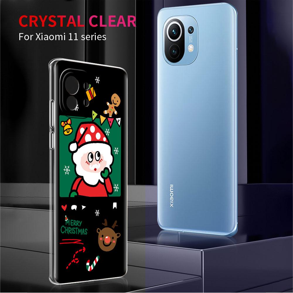 Schneemann Weihnachten Niedliche Klare Hülle Für Xiaomi Mi Poco X3 NFC M3 Pro F3 F1 11 Lite 12 Note 10 11T 9T Transparente Telefonabdeckung