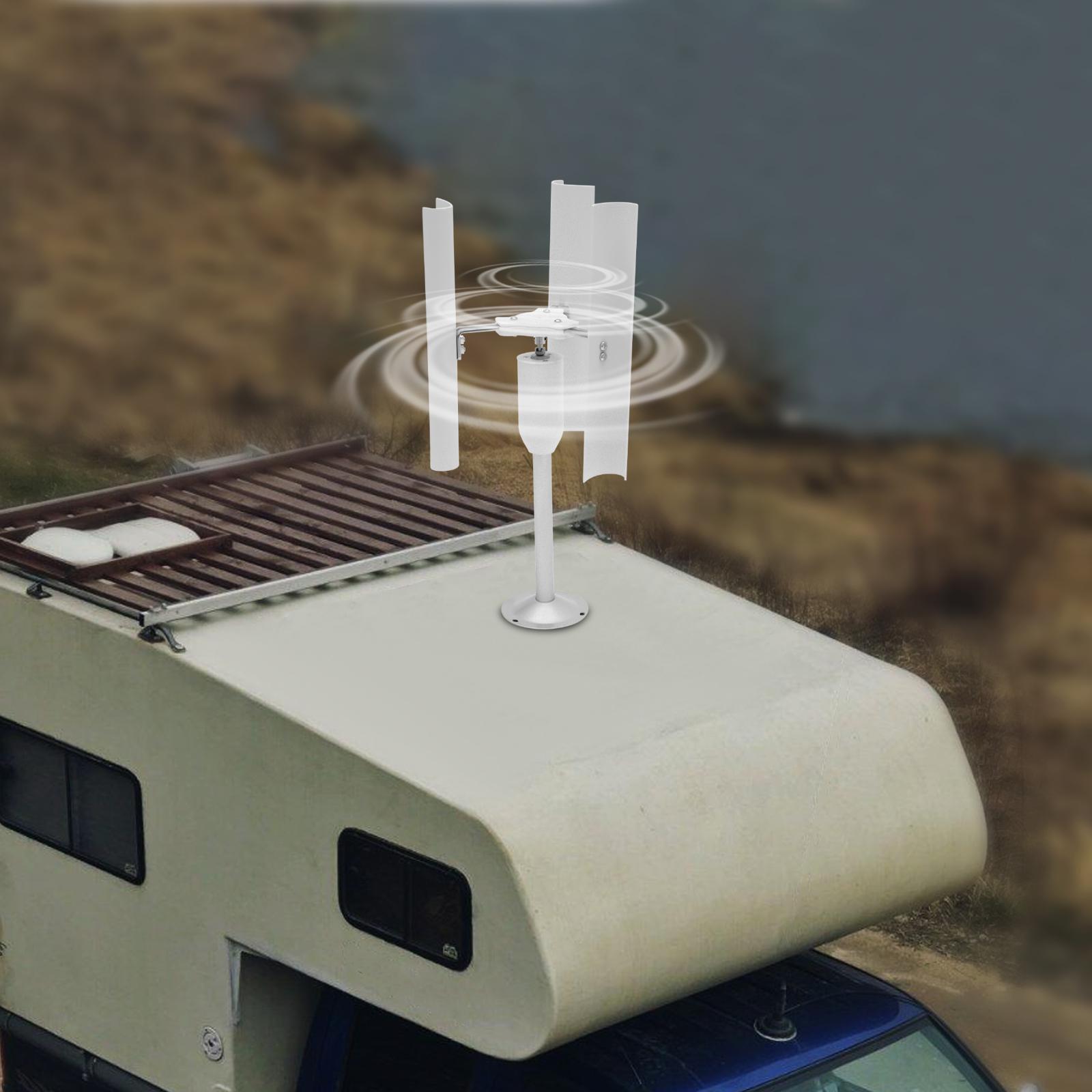 

Модель вітрогенератора Bymaocar з 3 вертикальними обтічними лопатями - Макс. швидкість вітру 65,62 фути/с, Мале вітроенергетичне обладнання для навчального використання 12V білий