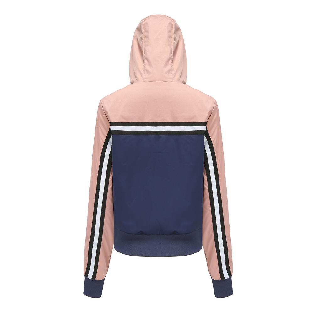 Women’s Jackets Drawstring Hooded Long Sleeve Windcheaters Zip Up Light Weight Trench Coat Windproof Outdoor Hiking Running Sports Outer Wear