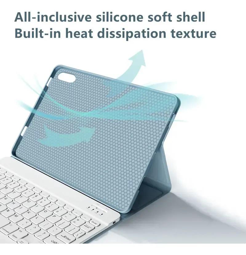 Honor X8a/X9 Pro Tablet Leather Case with Magnetic Wireless Bluetooth Keyboard (Russian Compatible)