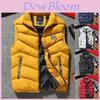 Mens Winter Warm Padded Sleeveless Puffer Jacket With Stand Collar And Zipper Closure