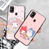 H-10 My Melody Black Sofe Case for iPhone 16 15 Plus 14 13 Mini 12 11 Pro 8 6 6S SE 5 XR XS Max Realme C30 C33 C32 9I VIVO V29 V27 V23 Y36