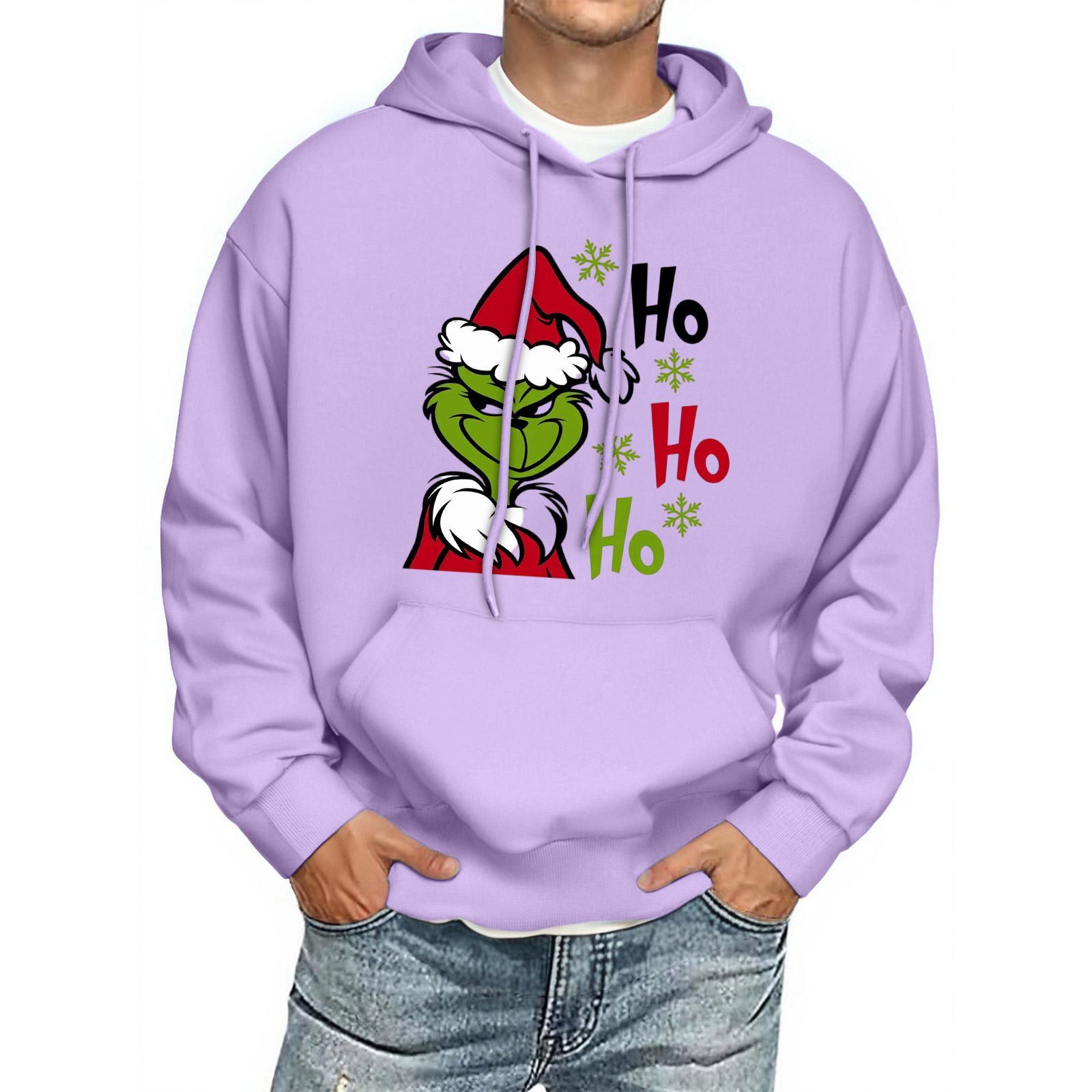 

Мужская толстовка с капюшоном с принтом, с длинным рукавом, повседневный пуловер, худи, толстовка с капюшоном L