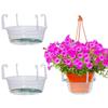 10Pieces Reinforced Plastic Plant Saucers with Nonslip Texture Round Water Catchers Trays Suitable for Hanging Baskets