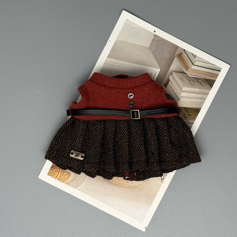 

Labubu Clothes College Set V1 V2 V3 Autumn Outfit Caramel Colored Dressing Melad Scheme
