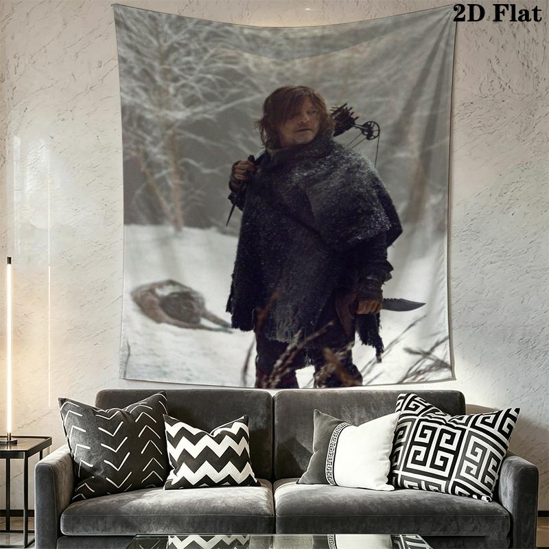THE WALKING DEAD Wall Tapestry Aesthetic Wall Hanging Printed Fabric Blanket Decorative Tapestries for Bedroom Living Room Home Decor