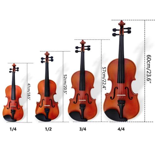 BQKOZFIN 4/4 Violin Beginner Set with 2 Bows, Tuner, Spare Strings, and Shoulder Rest