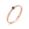[Dorocy] 14K Blue Rough Tiny Fix Chain Ring (Diamond)