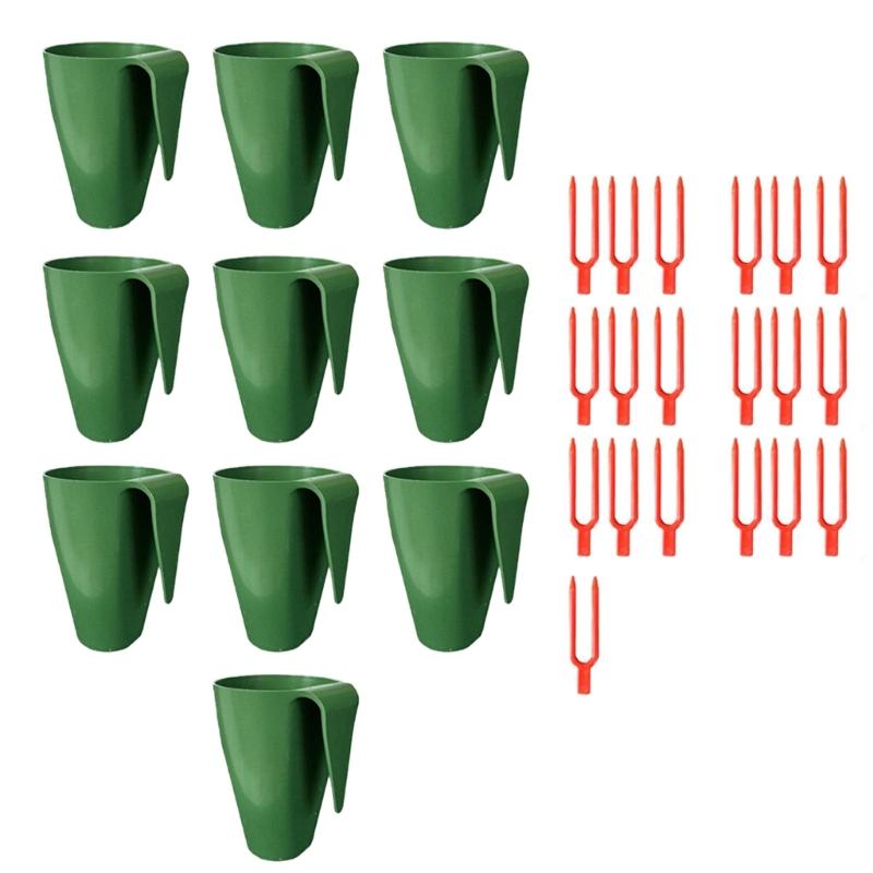 Propagation Cup Kit Featuring Food Grade Plastic and Runner Forks Ideal for Strawberry Runners and Seedling Cultivation