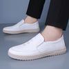 Fashion 2025 Spring Autumn New Designer Loafers Man Fashion Solid Color Soft Leather Shoes Male Solid Color Light Casual Shoe Man