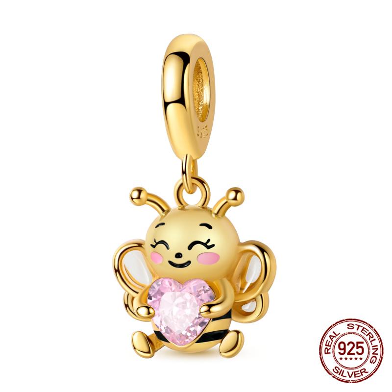 New In Original Charms Copper Golden Series Cross Charms Beads Fits 3Mm Original Bracelet For Women Diy Jewelry Gifts Making