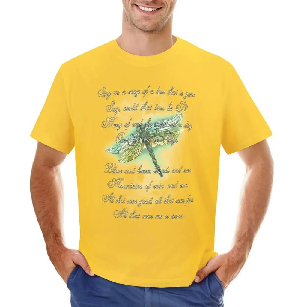 Dragonfly Sing Me A Song T-shirt Blouse tops oversized mens t shirt graphic
