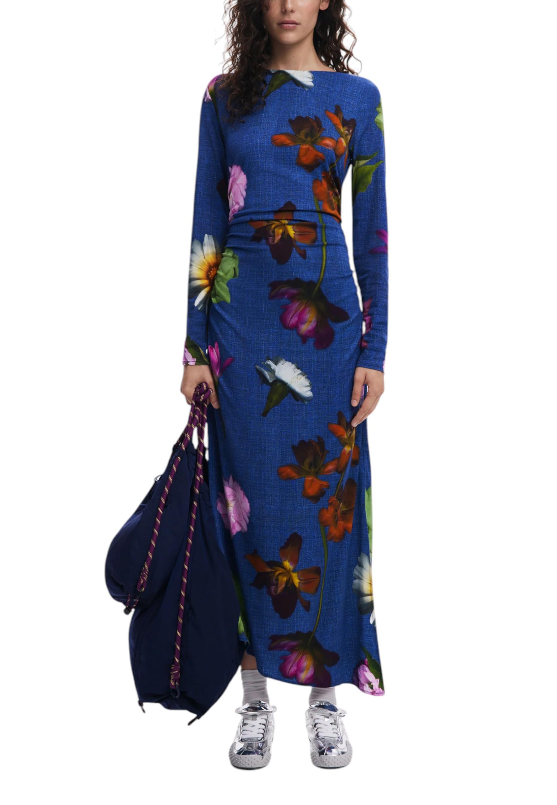 Desigual Damen Blau Asymmetrisches Midikleid, Viskose, Xs - Bild 4