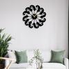 Stylish Watch Wall Clock with Numbers/Large Size Clock & Wall Ornament/Metal Outdoor Wall Clock for Bedroom, Office -Black