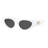 Versace Logo Acetate Irregular Shape Sunglasses Women Sunglasses White VE4454