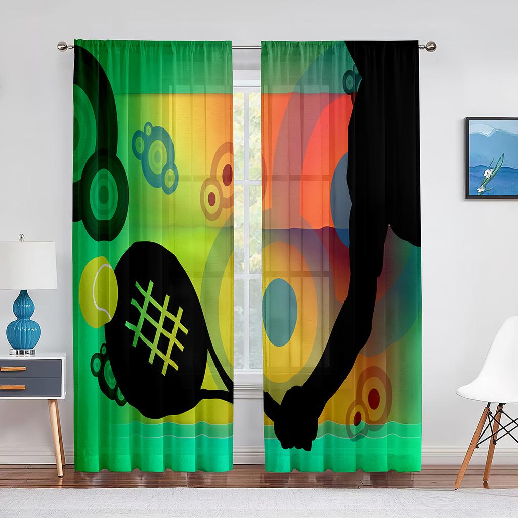Tennis Gioco Sportivo All'Aperto Tenda Semitrasparente per Soggiorno Voile per Tende a Rullo Finestra Camera da Letto Drappeggio Cucina Tende in Tulle