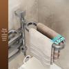 Wall-Mounted No-Drill Rotating Towel Rack and Shelf for Bathroom Storage